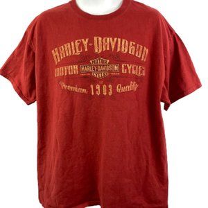 HARLEY-DAVIDSON XL Motorcycle Brown BUDKE'S Shirt!